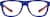 Front view of Rectangle Glasses 1212316 in Blue thumbnail
