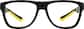 Front view of Rectangle Glasses 1212321 in Black thumbnail