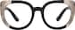 Front view of Cat-Eye Glasses 1212415 in Brown thumbnail