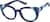 Angle view of Cat-Eye Glasses 1212416 in Blue thumbnail