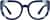 Front view of Cat-Eye Glasses 1212416 in Blue thumbnail