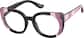 Angle view of Cat-Eye Glasses 1212417 in Purple thumbnail