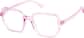 Angle view of Square Glasses 1212519 in Pink thumbnail