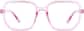 Front view of Square Glasses 1212519 in Pink thumbnail