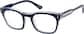 Angle view of Rectangle Glasses 1212616 in Blue thumbnail