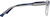 Side view of Rectangle Glasses 1212616 in Blue thumbnail