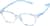 Angle view of Rectangle Glasses 1212816 in Blue thumbnail
