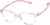 Angle view of Rectangle Glasses 1212819 in Pink thumbnail
