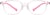Front view of Rectangle Glasses 1212819 in Pink thumbnail