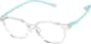 Angle view of Rectangle Glasses 1212836 in Clear thumbnail