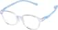 Angle view of Oval Glasses 1212916 in Blue thumbnail