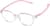 Angle view of Oval Glasses 1212919 in Pink thumbnail