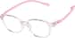 Angle view of Oval Glasses 1212919 in Pink thumbnail