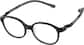 Angle view of Oval Glasses 1212921 in Black thumbnail
