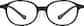 Front view of Oval Glasses 1212921 in Black thumbnail