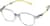 Angle view of Oval Glasses 1212922 in Gray thumbnail