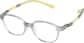 Angle view of Oval Glasses 1212922 in Gray thumbnail