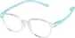 Angle view of Oval Glasses 1212936 in Clear thumbnail