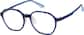 Angle view of Geometric Glasses 1213016 in Blue thumbnail