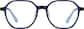 Front view of Geometric Glasses 1213016 in Blue thumbnail
