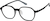 Angle view of Geometric Glasses 1213021 in Black thumbnail