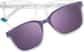 Front view of Square Clip-on Sunglasses 1213223 in Clear thumbnail