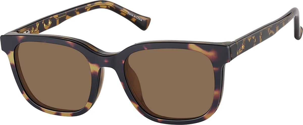 Angle view of Square Sunshades 1213225 in Tortoiseshell