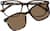 Front view of Square Sunshades 1213225 in Tortoiseshell thumbnail