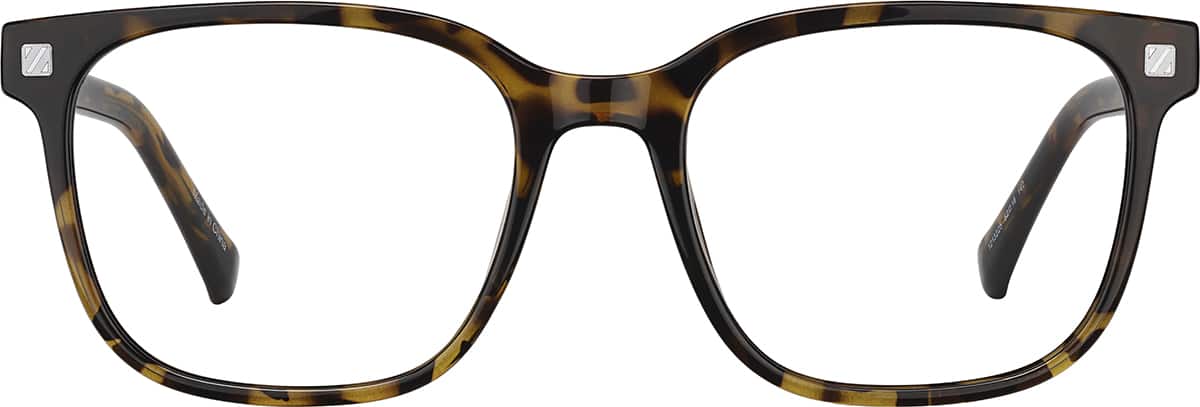 Front view without clip-on of Square Sunshades 1213225 in Tortoiseshell