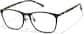 Angle view of Square Glasses 1213424 in Dark Green thumbnail