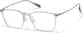 Angle view of Rectangle Glasses 1213612 in Gray thumbnail
