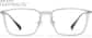 Front view of Rectangle Glasses 1213612 in Gray thumbnail
