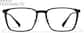 Front view of Rectangle Glasses 1213621 in Black thumbnail