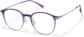 Angle view of Round Glasses 1213717 in Purple thumbnail