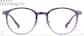 Front view of Round Glasses 1213717 in Purple thumbnail
