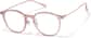 Angle view of Round Glasses 1213719 in Pink thumbnail