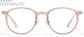 Front view of Round Glasses 1213719 in Pink thumbnail