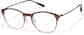 Angle view of Softly Square Glasses 1213815 in Crystal Brown Ombre thumbnail