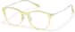 Angle view of Softly Square Glasses 1213822 in Yellow thumbnail
