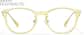 Front view of Softly Square Glasses 1213822 in Yellow thumbnail