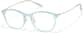 Angle view of Verres doucement carrés 1213824 in Bleu sarcelle cristalline thumbnail