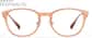 Front view of Softly Square Glasses 1213842 in Orange thumbnail