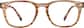 Front view of Square Glasses 123415 in Brown thumbnail