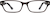 Front view of Rectangle Glasses 123515 in Brown thumbnail