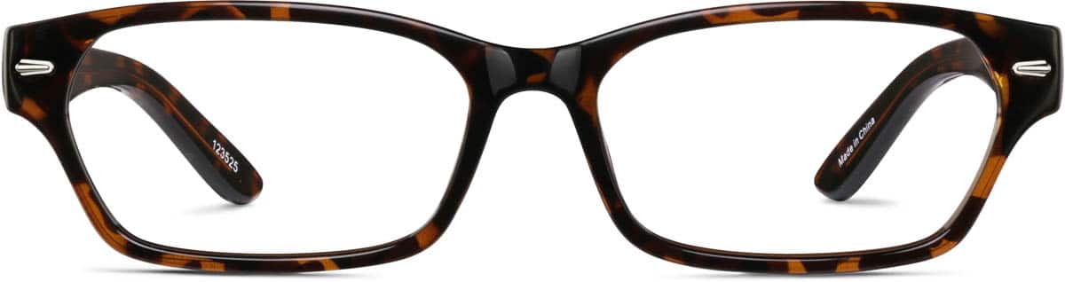 Tortoiseshell Rectangle Glasses 123525