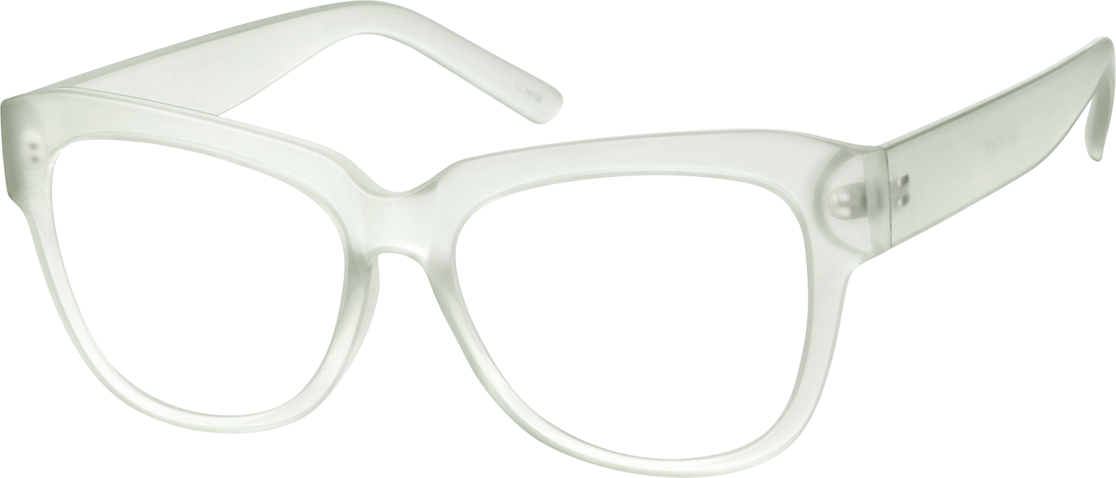 Angle view of Square Glasses 123916 in Lagoon