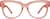 Front view of Square Glasses 123919 in Papaya thumbnail