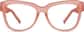 Front view of Square Glasses 123919 in Papaya thumbnail