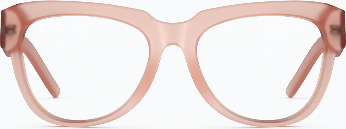 Front view of Square Glasses 123919 in Papaya thumbnail