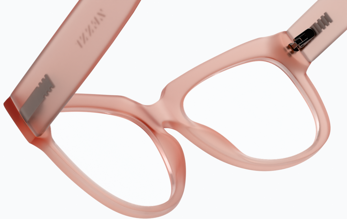 See-through view of Square Glasses 123919 in Papaya thumbnail